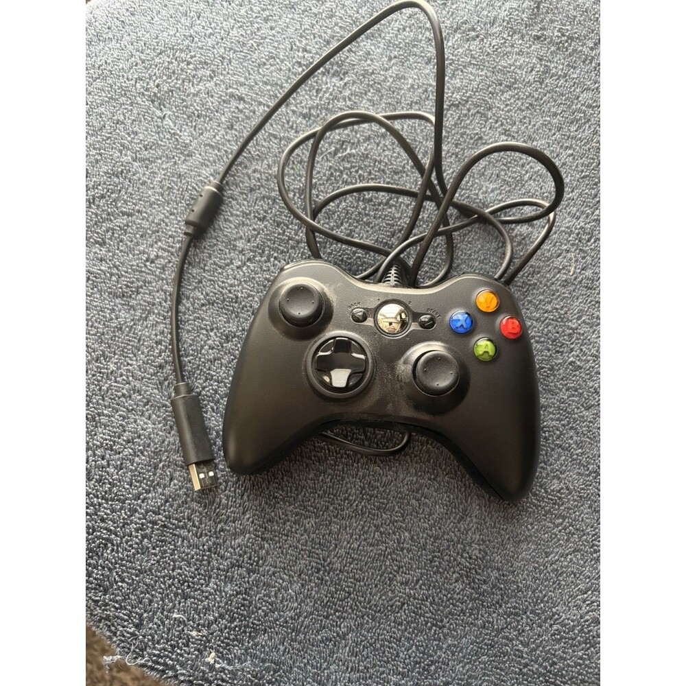 X Box 360 Wired Controller With Attached USB Cable
